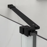 Obdélníkový sprchový kout SAT Xmotion 120x80 cm v černém provedení s čirým sklem a posuvnou zástěnou
