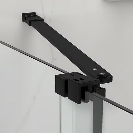 Obdélníkový sprchový kout SAT Xmotion 120x80 cm v černém provedení s čirým sklem a posuvnou zástěnou