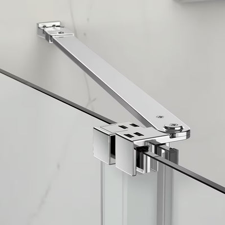 Sprchový kout SAT Xmotion 120x90 cm s čirým sklem, posuvnou zástěnou a lesklým chromovým profilem