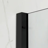 Sprchový kout SAT Xmotion 120x90 cm v černém provedení s čirým sklem a posuvným systémem