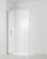Sprchová zástěna Walk-In SAT Xmotion 140 cm v chromu s čirým sklem a posuvným otevíráním