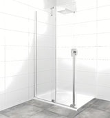Sprchová zástěna Walk-In SAT Xmotion 140 cm v chromu s čirým sklem a posuvným otevíráním