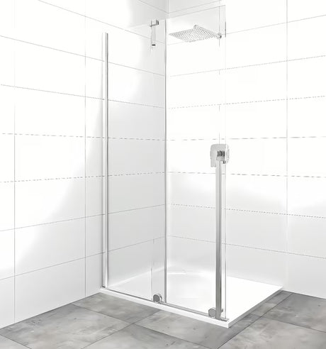 Sprchová zástěna Walk-In SAT Xmotion 140 cm v chromu s čirým sklem a posuvným otevíráním