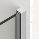 Sprchové dveře SAT Xmotion 140 cm v lesklém chromu s čirým sklem a posuvným otevíráním