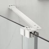 Sprchové dveře SAT Xmotion Walk-In 140 cm v bílé barvě s čirým sklem a posuvným otevíráním