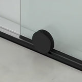 Sprchové dveře walk-in SAT Walk-In Xmotion 140 cm v černém provedení s čirým sklem a posuvným systémem.