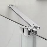 Tuš kabina SAT Xmotion 140x80 cm s prozornim steklom in sijajno kromirano izvedbo