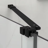 Sprchový kout SAT Xmotion 140x90 cm v černém provedení s čirým sklem a posuvným otevíráním