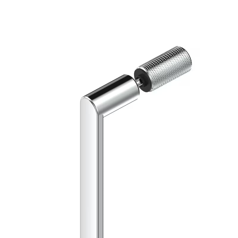 Čtvercový sprchový kout SAT Walk-In Xmotion 100x100 cm s posuvnými dveřmi a čirým sklem v lesklém chromu.