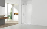 Sprchové dveře do niky SAT Xmotion 100 cm v lesklém chromu s čirým sklem a posuvným otevíráním.