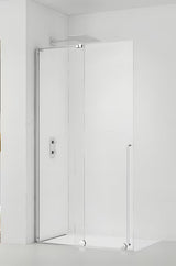 Sprchová zástěna Walk-In SAT Walk-In Xmotion 110 cm v lesklém chromu s čirým sklem a posuvným systémem.