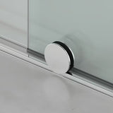 Čtvercový sprchový kout SAT Walk-In Xmotion 120x120 cm v lesklém chromu s čirým sklem a posuvnými dveřmi.