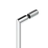 Obdélníkový sprchový kout SAT Walk-In Xmotion 90x120 cm v lesklém chromu s čirým sklem a posuvnými dveřmi.