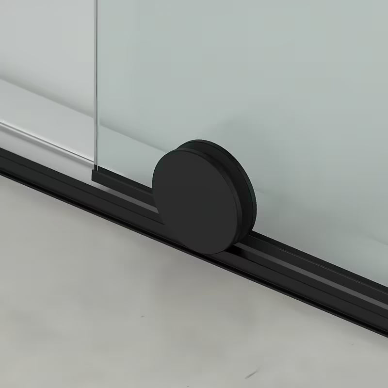Posuvná sprchová zástěna walk-in SAT Walk-In Xmotion 120 cm v černé barvě s čirým sklem