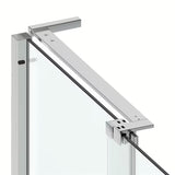 Obdélníkový sprchový kout SAT Walk-In Xmotion 120x100 cm v lesklém chromu s čirým sklem a posuvnými dveřmi.