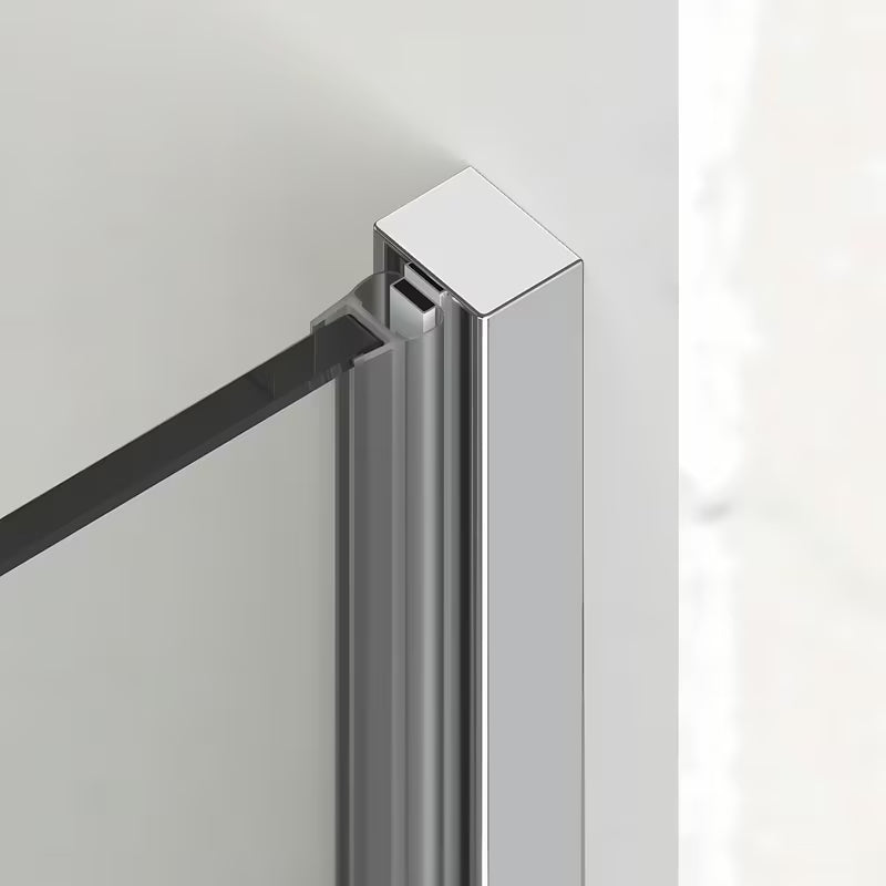 Sprchové dveře SAT Walk-In Xmotion do niky 140 cm v lesklém chromu s čirým sklem a posuvným systémem