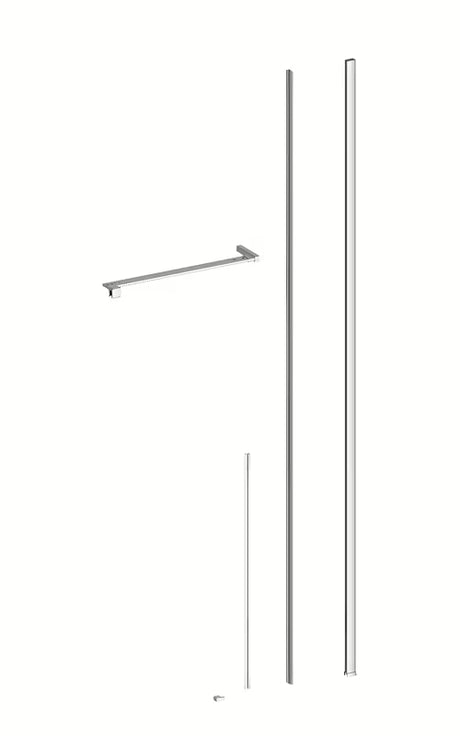 Sprchový kout SAT Walk-In Xmotion 140x100 cm s posuvnými dveřmi, čirým sklem a chromem v lesklém provedení.