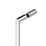 Čtvercový sprchový kout SAT Walk-In Xmotion 90 x 90 cm s posuvnými dveřmi a čirým sklem v lesklém chromu.