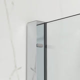 Vanová zástěna SAT Walk-In Xmotion 150 cm v chromovém provedení s posuvným dílem a úpravou Easy Clean