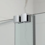Vanová zástěna SAT Walk-In Xmotion 150 cm v chromovém provedení s posuvným dílem a úpravou Easy Clean