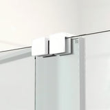 Vanová zástěna SAT Walk-In Xmotion 150 cm s transparentním sklem a bílými profily