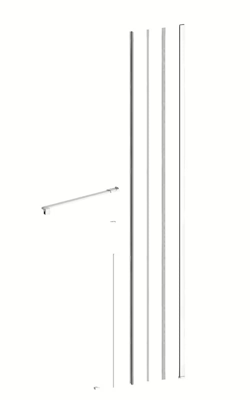 SAT Walk-In Xmotion set pro instalaci boční stěny pro walk-in v bílém provedení