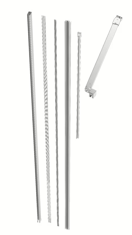 SAT Xmotion set pro Walk-In zástěnu v chromovém provedení s bočním profilem a spodní lištou
