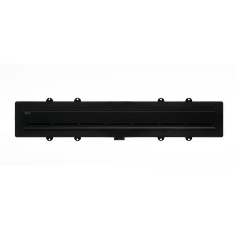 Sprchový žlab SAT 70 cm v černé matné barvě s nerezovým roštem pro moderní koupelnu.