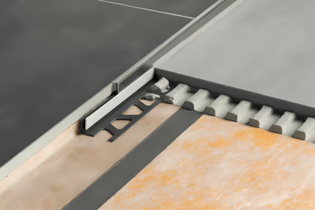 Schlüter Showerprofile-S spádová nerezová lišta pro boční zakončení sprchového koutu bez vaničky, 120 cm, chrome
