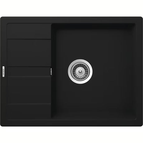 Granitový kuchyňský dřez Schock Manhattan D100 s odkapávačem v barvě onyx pro montáž na pracovní desku.