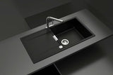 Granitový kuchyňský dřez Schock Mond s odkapávačem v barvě magma pro montáž na pracovní desku