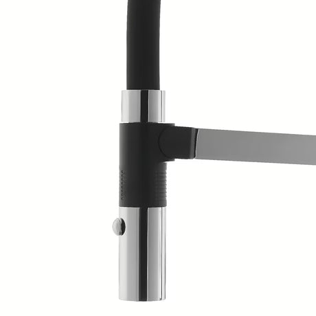 SIKO páková stojánková dřezová baterie černá chrom se sprškou uchycenou na magnet