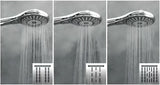 Chromová ruční sprcha SIKO s průměrem 115 mm a přepínáním 3 sprchových proudů tlačítkem.