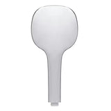 Bílá ruční sprcha SIKO s chromem, průměr 12 cm, se 3 proudy a tlačítkem pro přepínání.
