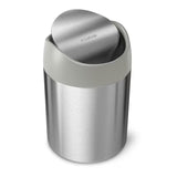 Stolní mini odpadkový koš Simplehuman Mini bin z kartáčované nerezové oceli s otočným víkem