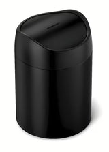 Černý stolní odpadkový koš Simplehuman Mini s vyklápěcím víkem a objemem 1,5 l.