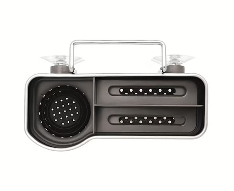 Držák na houbičku Simplehuman Sink caddies z kartáčované nerezové oceli s úchytem a přísavkami