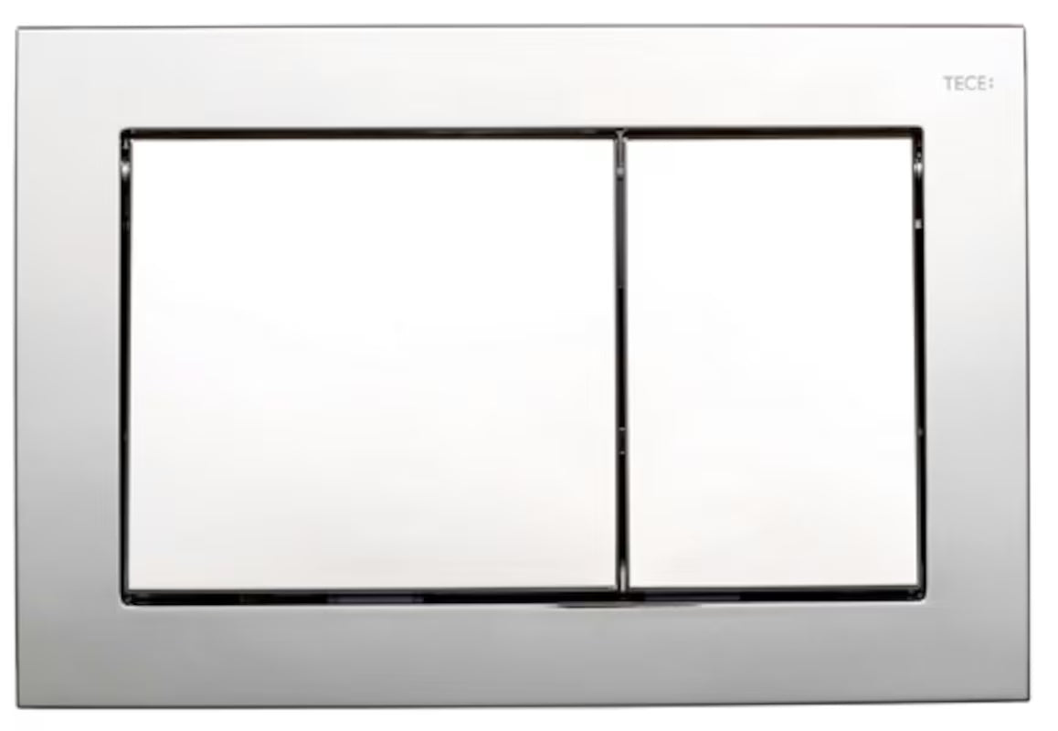 Tece Base ovládací tlačítko pro WC, dvojčinné, lesklý chrom