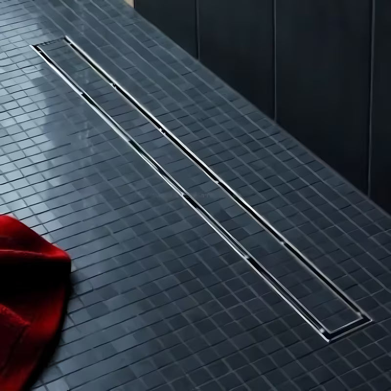 Tece Drainline rovný nerezový rošt plate pro vložení dlažby s leštěnými viditelnými okraji