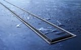 Tece Drainline rovný nerezový rošt plate pro vložení dlažby s leštěnými viditelnými okraji