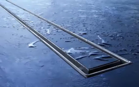Tece Drainline rovný nerezový rošt plate pro vložení dlažby s leštěnými viditelnými okraji