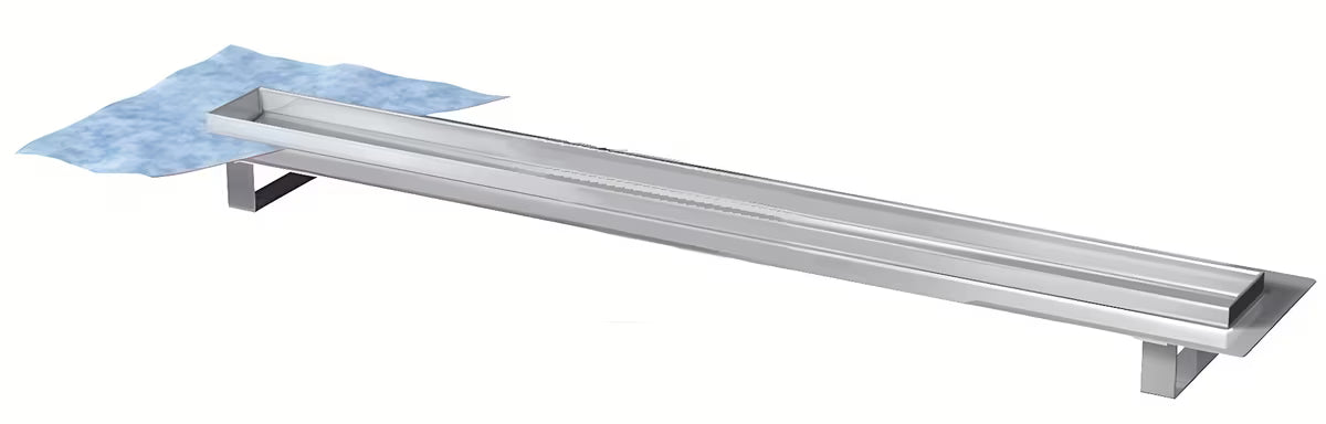 Nerūdijančio plieno dušo latakas Tece Drainline 120 cm pro modernus dušo kabina