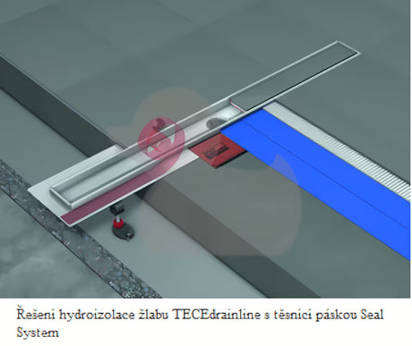 Nerezový sprchový žlab Tece Drainline 120 cm pro moderní sprchový kout