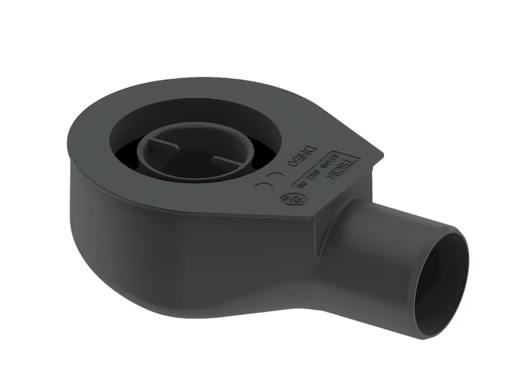 Snížený sifon Tece Drainline pro sprchový žlábek s bočním odpadem DN 50