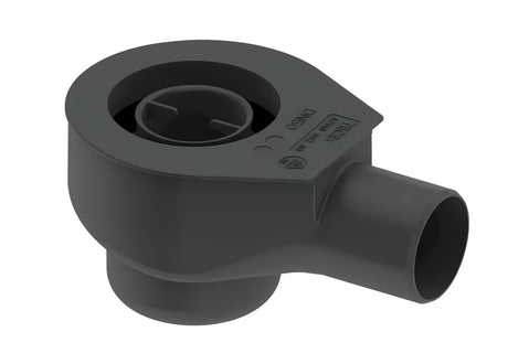 Černý sifon Tece Drainline standard s bočním odpadem DN 50 pro sprchový žlábek