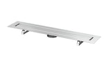 Nerezový sprchový žlab Tece Drainline 70 cm s roštem pro nalepení dlažby