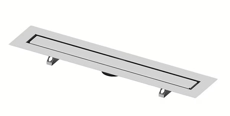 Nerezový sprchový žlab Tece Drainline 80 cm s roštem pro nalepení dlažby