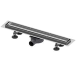 Sprchový žlab Tece Linus 80 cm v provedení chrome s roštem pro vložení dlažby