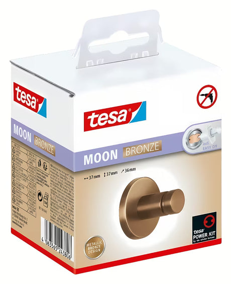 Bronzový háček na ručník Tesa s lepicí montáží tesa Power.Kit bez vrtání