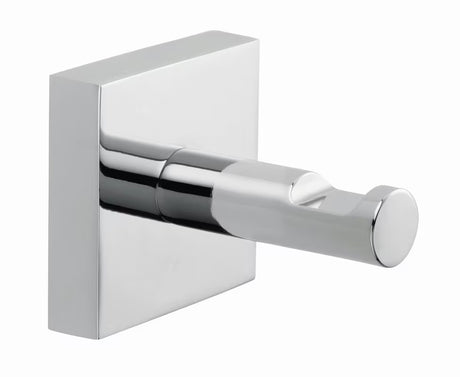 Chromový hranatý háček Tesa Ekkro na ručník s montáží bez vrtání pomocí technologie Power.Kit